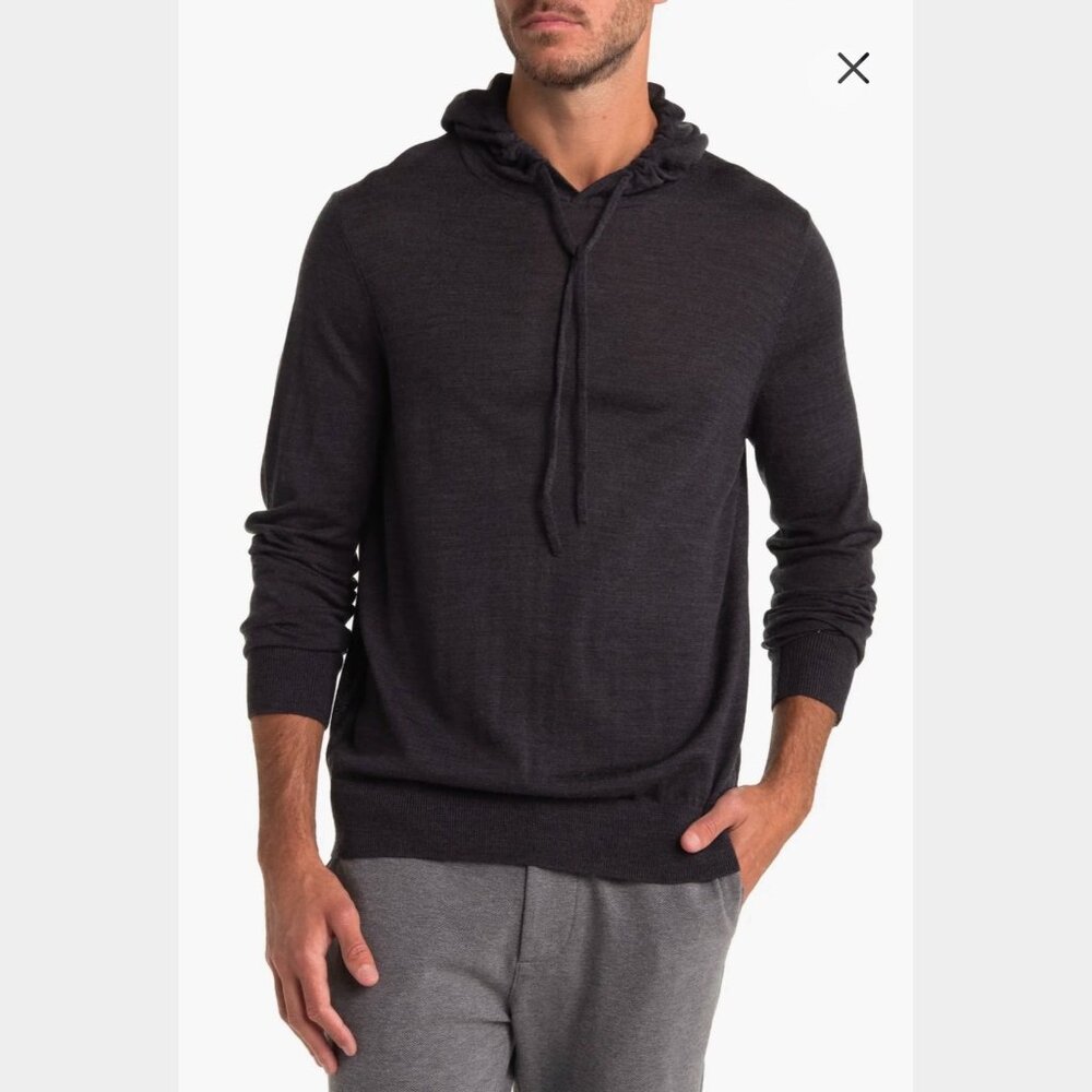 Thomas Dean Merino Wool Blend Hoodie Sweater